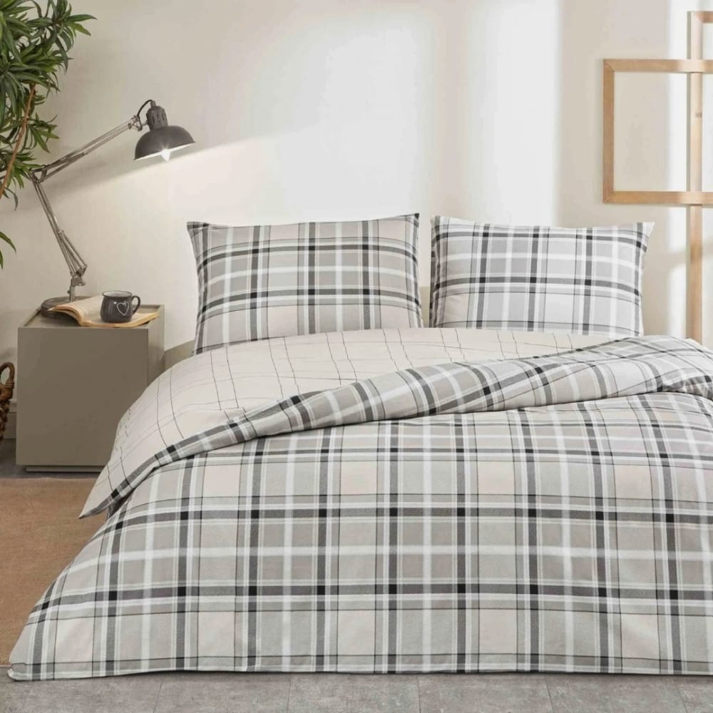 Taç Caleb Ranforce Tek Kişilik Nevresim Takımı Gri