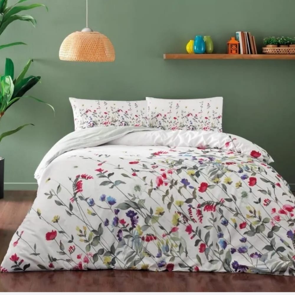 Taç Cherry Ranforce Tek Kişilik Nevresim Takımı Yeşil