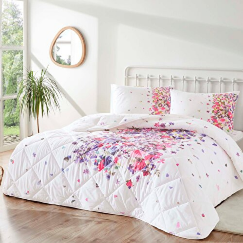 Taç Melosa Ranforce Çift Kişilik Yorgan Seti Kırmızı